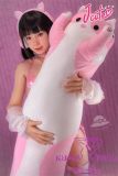 AGD02 head anime style silicone doll with cute pink bikini