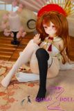 sitting pose white cheongsam doll
