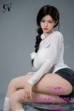 TOP-CYDOLL 168cm F-Cup Liang Head Full Silicone Doll in White Shirt