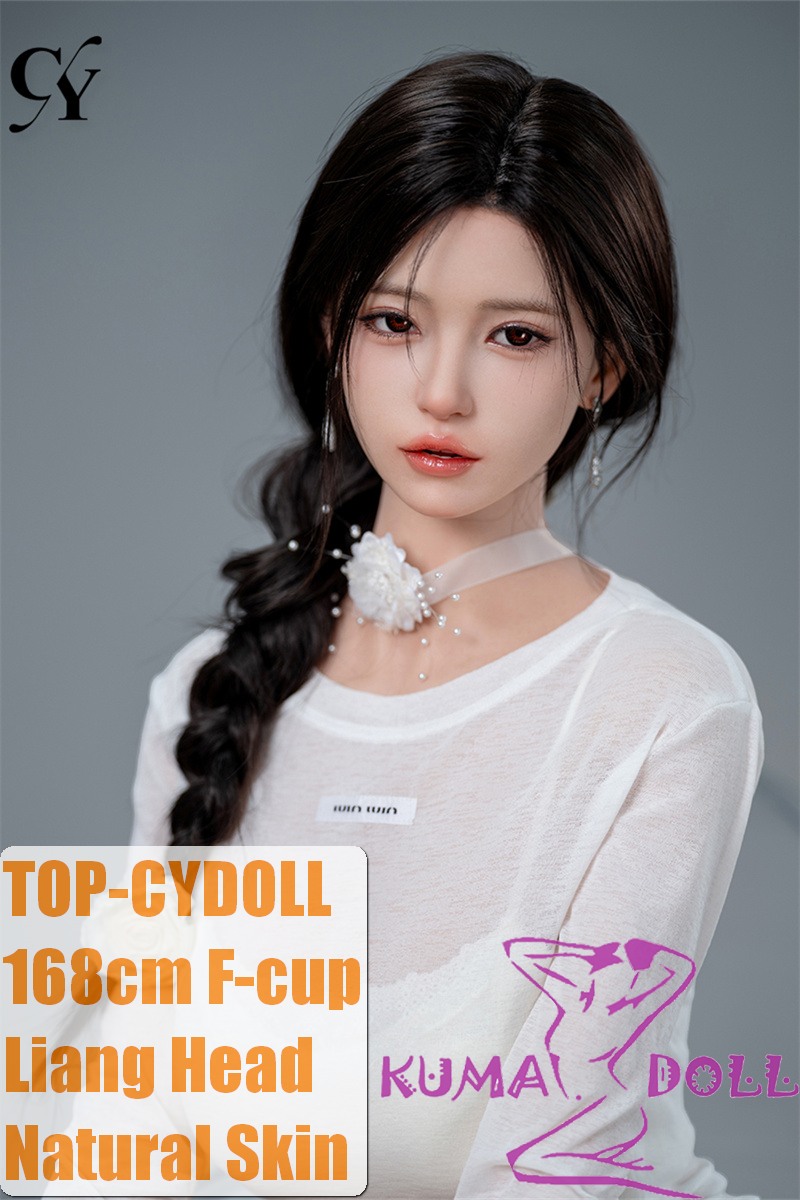 TOP-CYDOLL 168cm F-Cup Liang Head Full Silicone Doll in White Shirt