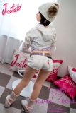 J-cute Doll 128cm A-cup AGB08 Head Sex Doll Full Silicone Material in Bear Hat