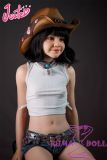 J-cute doll 137cm A-cup GB28 head sex doll full silicone material in Cowboy Outfit