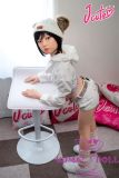 J-cute Doll 128cm A-cup AGB08 Head Sex Doll Full Silicone Material in Bear Hat