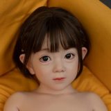 AXB Doll 122cm AA-cup AGB28 Head  Full Silicone Doll Realistic Lifelike Sex Doll Princess Dress
