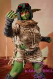 Green skin goblin doll full body