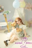 Full silicone doll seated pose