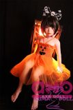 Cute silicone doll sitting pumpkin dress