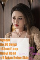 Gynoid  No.20R 163cm E-Cup Silicone Sex Doll Ruoyi Head Deluxe/Basic in White Camisole