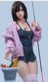 Firefly Diary 164cm I-cup Mary Head Full Silicone Sex Doll With Body Make-up in White Gown Red Carpet Pose