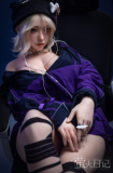 Firefly Diary 164cm I-cup Mary Head Full Silicone Sex Doll With Body Make-up in White Gown Red Carpet Pose