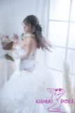 Firefly Diary 153cm A-cup Liuli Close Eyes Version Full Silicone Sex Doll With Body Make-up Wedding Dress