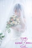 Firefly Diary 153cm A-cup Liuli Close Eyes Version Full Silicone Sex Doll With Body Make-up Wedding Dress