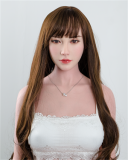 FANREAL 111cm F-cup Full Size Lifelike Silicone Sex Torso with Lila Head Real Skin Texture in Green Lace Lingerie