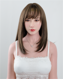 FANREAL 111cm F-cup Full Size Lifelike Silicone Sex Torso with Lila Head Real Skin Texture in Green Lace Lingerie
