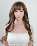 FANREAL 111cm F-cup Full Size Lifelike Silicone Sex Torso with Lila Head Real Skin Texture in Green Lace Lingerie