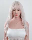 FANREAL 111cm F-cup Full Size Lifelike Silicone Sex Torso with Lila Head Real Skin Texture in Green Lace Lingerie