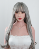 FANREAL 111cm F-cup Full Size Lifelike Silicone Sex Torso with Lila Head Real Skin Texture in Green Lace Lingerie