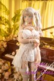 Tsumugi head white lace dress standing