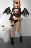 Kiradols 155cm D-cup #KH002-A Himari Head Full Silicone Doll Anime Doll in Black White Polka Dot Dress