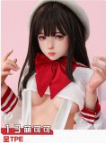 Doll Senior Aoi Head 170cm G-cup Full Silicone Sex Doll with Body Make-up in Black Lace Sheer Outfit