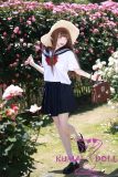 Kurako JK uniform standing garden pose