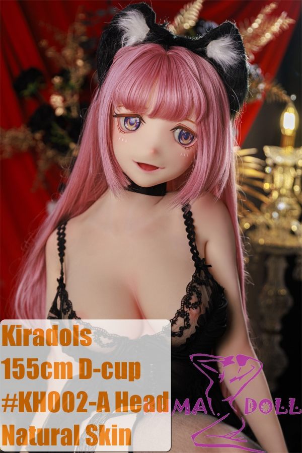 Kiradols 155cm D-cup #KH002-A Himari Head Full Silicone Doll Anime Doll in Black Lace Lingerie