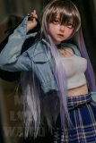 MLW M1 head  Mini Doll 60cm High-grade silicone material love doll normal breast  mini doll sexable Tanned skin