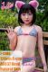 J-cute Doll 128cm A-cup AGB37 Head Sex Doll Full Silicone Material in Pink Green Bikini
