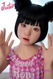 J-cute Doll 124cm AA-cup AGB38 Head Sex Doll Full Silicone Material in Pink Plaid Outfit