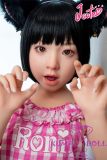 J-cute Doll 124cm AA-cup AGB38 Head Sex Doll Full Silicone Material in Pink Plaid Outfit