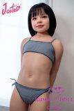 J-cute Doll 124cm AA-cup AGB36 Head Sex Doll Full Silicone Material in Gray Lingerie