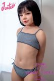 J-cute Doll 124cm AA-cup AGB36 Head Sex Doll Full Silicone Material in Gray Lingerie