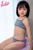 J-cute Doll 124cm AA-cup AGB36 Head Sex Doll Full Silicone Material in Gray Lingerie