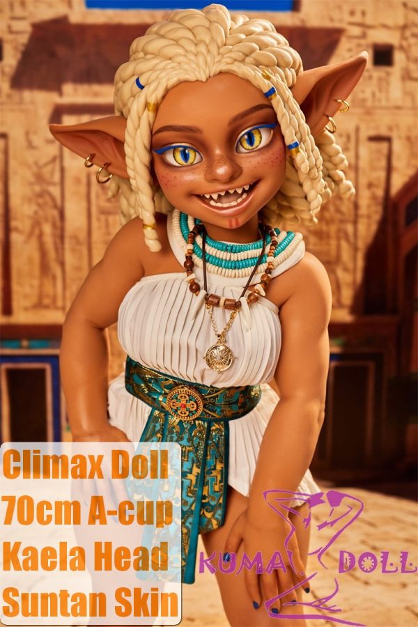 Climax Doll CLM 70cm Kaela Head A-cup Goblin Girl Suntan Skin Anime Doll Full Silicone Sex Doll