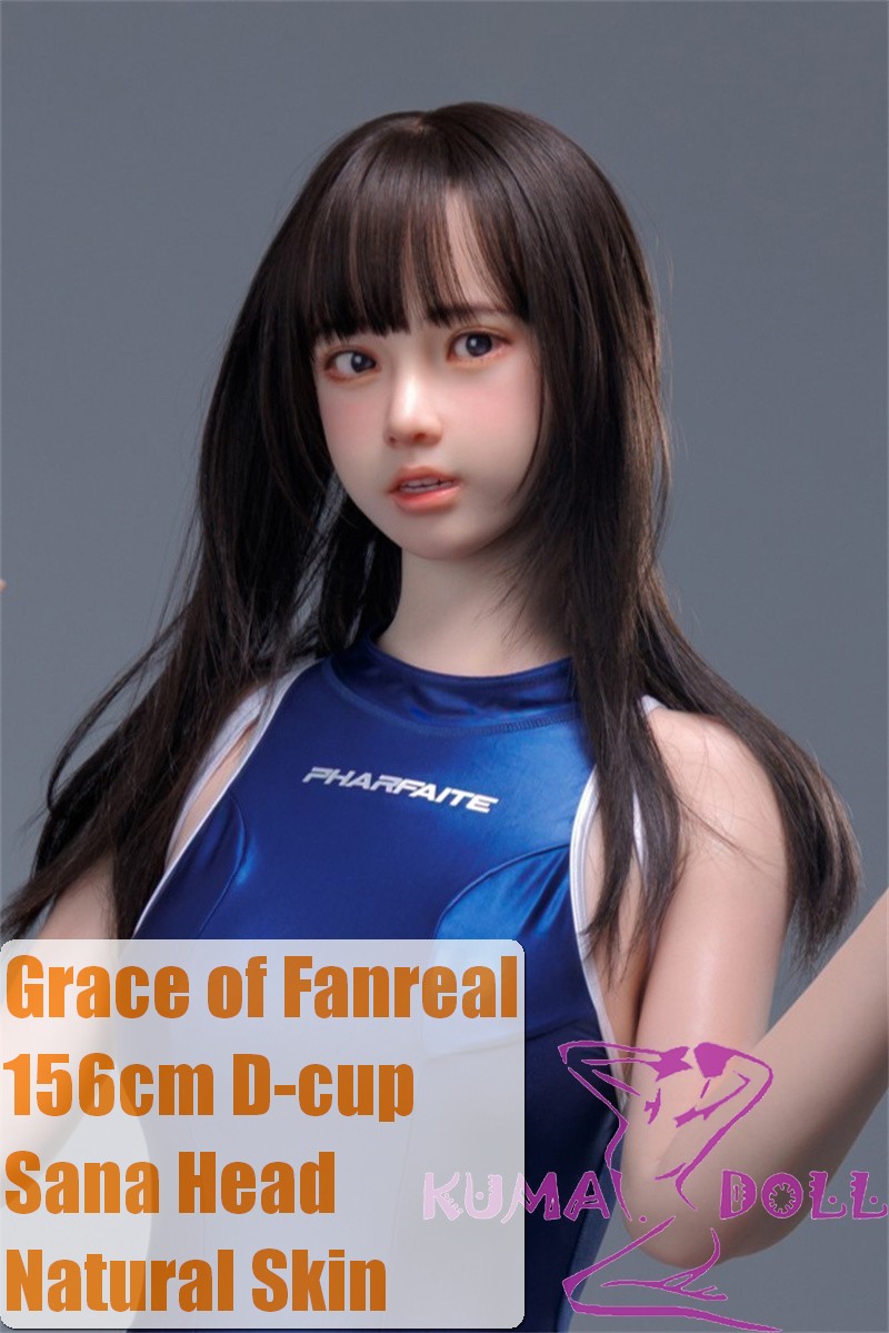GRACE OF FANREAL Full Silicone Sex Doll 156cm D-cup Sana Head in Blue Swimwear