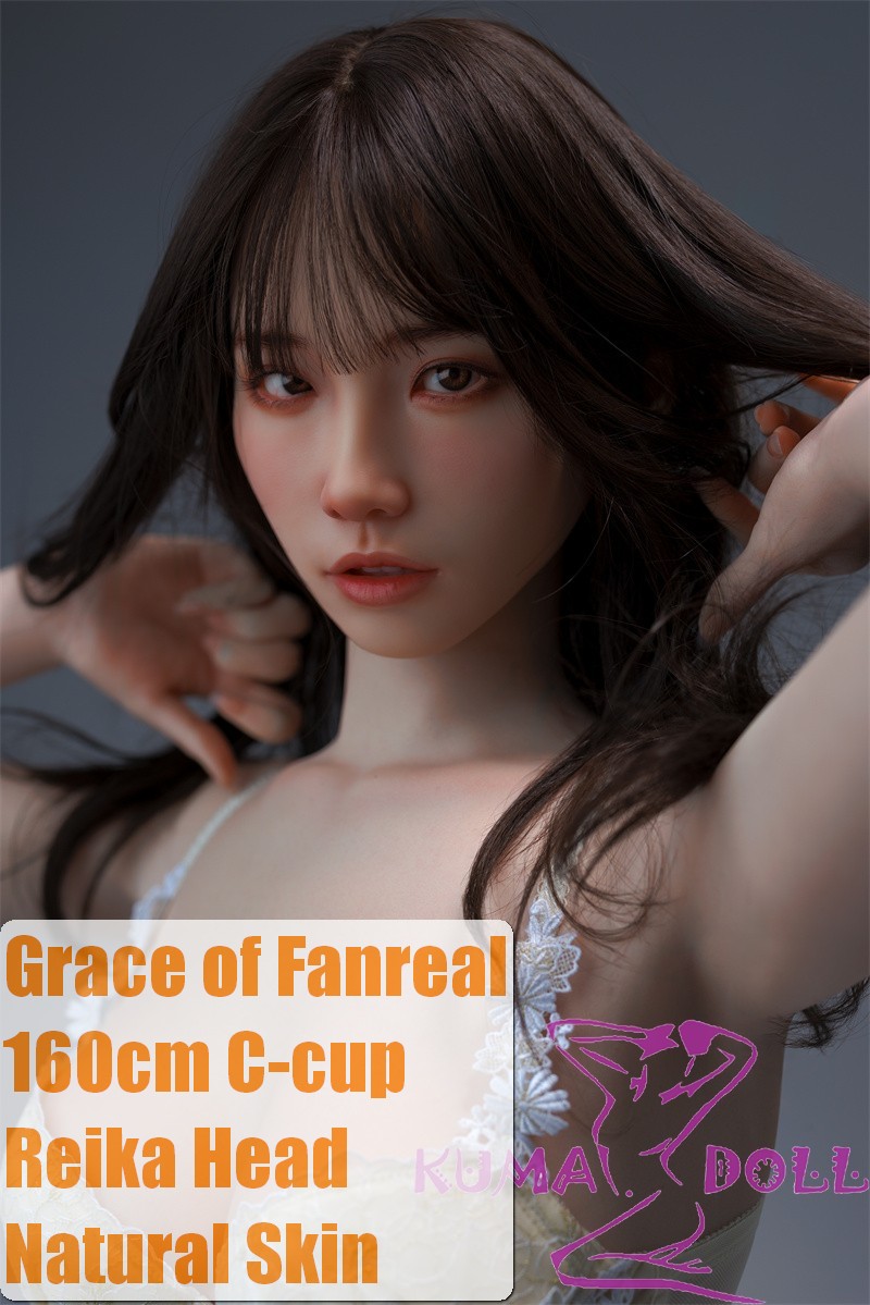 GRACE OF FANREAL Full Silicone Sex Doll 160cm C-cup Reika Head Realistic Makeup in Lace Lingerie