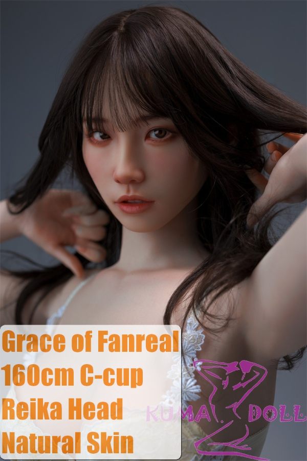 GRACE OF FANREAL Full Silicone Sex Doll 160cm C-cup Reika Head Realistic Makeup in Lace Lingerie