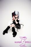 Sitting pose elegant anime doll figure