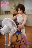 J-cute Doll 128cm A-cup AGB38 Head Sex Doll Full Silicone Material in White Tank Top
