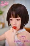 J-cute Doll 128cm A-cup AGB38 Head Sex Doll Full Silicone Material in White Tank Top