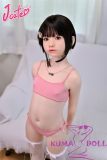 J-cute Doll 128cm A-cup AGB38 Head Sex Doll Full Silicone Material in Pink Lingerie