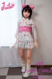 J-cute Doll 128cm A-cup AGB37 Head Sex Doll Full Silicone Material in Pink White Yukata