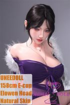UNEEDOLL 158cm E-cup Elowen (初夏) Head Full Silicone Doll Real Skin Texture in Purple Bodysuit