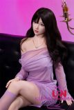 UNEEDOLL 158cm E-cup Aria (胧月) Head Full Silicone Doll Real Skin Texture in Purple Dress