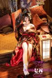 UNEEDOLL 158cm E-cup Luna (星野) Head Full Silicone Doll Real Skin Texture in Japanese Kimono
