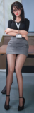HSDoll 142cm C-cup M4 Head Full Silicone Anime Sex doll Pink Plaid JK Outfit