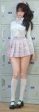 HSDoll 142cm C-cup M4 Head Full Silicone Anime Sex doll Pink Plaid JK Outfit