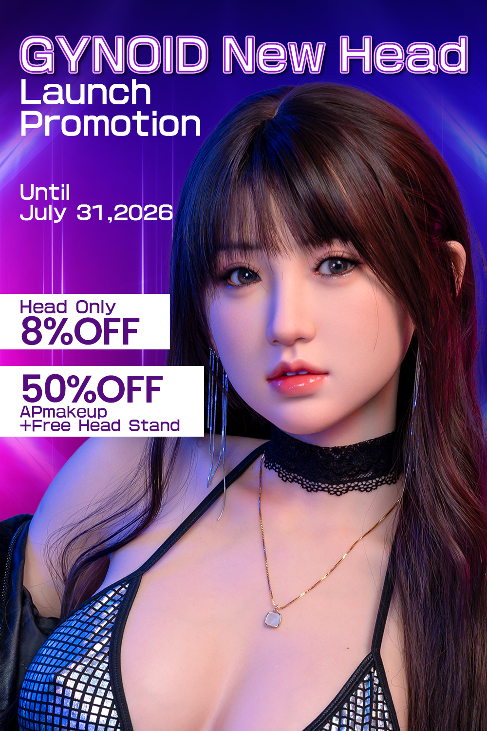 【Gynoid Promotion Until July 31.】8% OFF Gynoid Head Only Promotion Page
