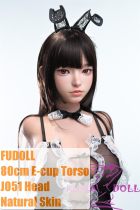 FUDOLL Sex Doll J051 Baitao Head 80cm E-cup Torso Full Silicone Doll in Bunny Outfit