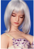 Sanhui Doll 165cm/5ft4 Q-cup Full Silicone Sex Doll with #42 Nina Head in Plaid Shirt